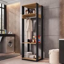 Multiuso Lavanderia Doha Preto Freijó Multiuso Lavanderia Doha Preto Freijó