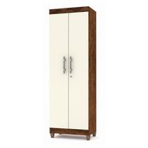 Multiuso Line 2 Portas 5 Prateleiras Imbuia Rustico/Champanhe - VLR