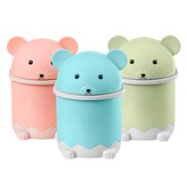 Multiuso Mini Lixeira Mesa Urso Quarto Lata Lixo Organizador Infantil Cesto Animais Desenho Plástico