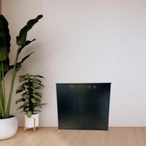 Multiuso preto em mdf dispensinha organizadora 20cm