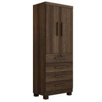 Multiuso Roupeiro Maia 2 Portas 4 Gavetas com Chave Beneti Imbuia