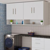 Multiuso Suspenso Armário Aéreo 4 Portas e Nichos Resistentes em MDF