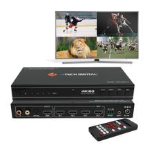 Multivisualizador HDMI J-Tech Digital 4x1 4K 60Hz - 8 Modos de Exibição, Áudio, PiP, PBP (JTECH-MV41A)