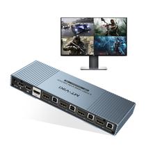 Multivisualizador HDMI KVM MT-VIKI 4K Quad 4x1 com PIP POP 4 PCs