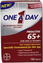 Multivitaminas ONE A DAY Proactive 65+ - 150 Comprimidos (Homens e Mulheres)