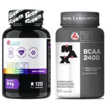 Multivitaminico 120 Caps Growth + Bcaa 2400mg 60 Caps Max