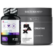 Multivitaminico 120 Caps Growth + Creatina 150g Max Titanium