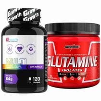 Multivitaminico 120 Caps Growth + Glutamina 300g Integral