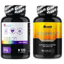 Multivitaminico 120 Caps + Vitamina D 75 Caps Growth