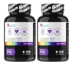 Multivitaminico 120 Cápsulas Growt Kit 2 Potes - Growth Supplements