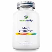 MULTIVITAMÍNICO 13 VITAMINAS 10 MINERAIS com 120 CÁPSULAS NATURE HEALTHY