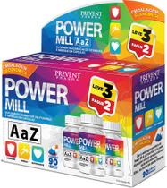 Multivitamínico A a Z Power Mill 90 Capsulas Imunidade Energia Antioxidante Compre 2 Leve 3 Prevent