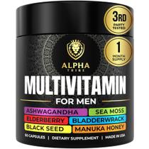 Multivitamínico Alpha Tribe para homens com óleo de semente preta Seamoss