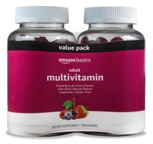 Multivitamínico Amazon Basics para adultos para homens e mulheres 300 gomas Multivitamínico Amazon Basics para adultos para homens e mulheres 300 gomas