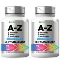 Multivitaminico AZ 22 Vitaminas E Minerais Diario 500Mg 90 Cápsulas Ecomev