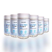 Multivitamínico com Ácido Fólico, Ômega 3, Iodo e Vitaminas Para Grávida Gestante Lactante 60 Capsulas - Cicatribem - 6 Unidades