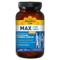 Multivitamínico Country Life Max para homens 120 comprimidos sem ferro