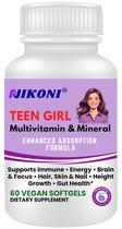 Multivitamínico e Mineral Nikoni Teen Girl 60 Softgels Veganos Multivitamínico e Mineral Nikoni Teen Girl 60 Softgels Veganos