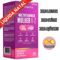 Multivitamínico Feminino Completo Mulheres A-Z Sanavita - A Vitamina da Mulher - Antioxidante Imunidade Energia - Ossos Músculos Pele Cabelos e Unhas