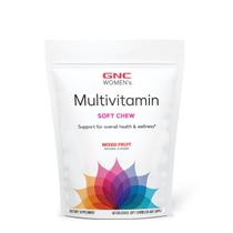 Multivitamínico GNC feminino Soft Chew com sabor misto de frutas Multivitamínico GNC feminino Soft Chew com sabor misto de frutas