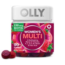 Multivitamínico Gummy OLLY para mulheres, vitaminas A, D, C, E, biotina