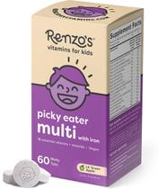 Multivitamínico infantil Renzo's Picky Eater com ferro 60 comprimidos derretidos