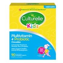 Multivitamínico mastigável e probiótico Culturelle Kids 3+ Anos 90