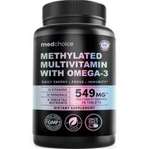 Multivitamínico MEDCHOICE 29 em 1 com Metilados e Ômega 3, 70 comprimidos Multivitamínico MEDCHOICE 29 em 1 com Metilados e Ômega 3, 70 comprimidos