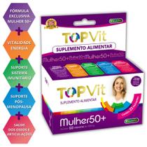 Multivitaminico Mulher 50+ Vitalidade Top Vit 60 Cápsulas - Vitamina Para Idosos Suplemento - Eurofito