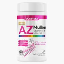 Multivitamínico Mulher Az Com Colágeno 60 Cápsulas Ecomedi Multivitamínico Mulher Az Com Colágeno 60 Cápsulas Ecomedi