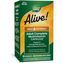 Multivitamínico Nature's Way Alive! Max6 Potency Adult 90 cápsulas