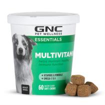Multivitamínico para cães Soft Chews GNC Essentials Óleo de salmão de 60 quilates