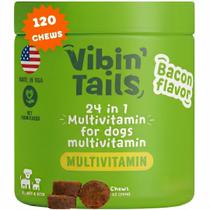 Multivitamínico para Cães Vibin' Tails 24 em 1 Sabor Bacon 120 unidades Multivitamínico para Cães Vibin' Tails 24 em 1 Sabor Bacon 120 unidades