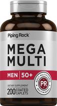 Multivitamínico Piping Rock Mega 50 Plus 200 comprimidos revestidos