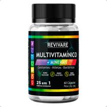 Multivitamínico Revivare Bariátricos Gestantes Atletas 25 em1 60 Caps - Revivare