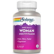 Multivitamínico Solaray Once Daily Woman com 90 cápsulas de ferro
