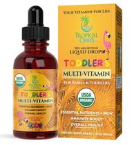 Multivitamínico Tropical Oasis USDA Organic com ferro 60 ml para crianças 1-3