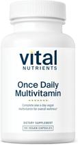Multivitamínico Vital Nutrients, uma vez ao dia, vegano, 60 cápsulas