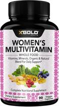 Multivitamínico X Gold Health para mulheres veganas com mais de 50 anos com alimentos integrais