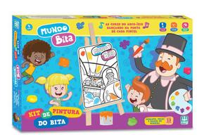 Mundo Bita Pintura Infantil C/ Mini Cavalete Tintas 4 Telas - Nig Brinquedos Mundo Bita Pintura Infantil C/ Mini Cavalete Tintas 4 Telas - Nig Brinquedos