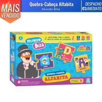 Mundo Bita Quebra-Cabeça Alfabita 26 peças em Madeira Infantil