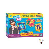 Mundo Bita Quebra Cabeça Alfabita 26 peças em madeira Nig
