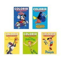 Mundo Mágico da Disney 5 Livros de colorir com atividades com Mickey, Rei Leão e Muito Mais!