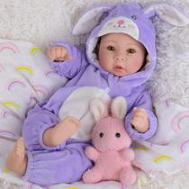 Muñeca bebé UOFTKIZ 43 cm realista y suave con ojos abiertos