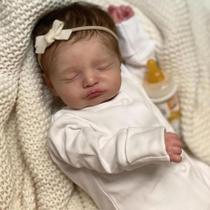 Muñeca Reborn Bebé GUESSBELLY Dormida 48 cm con Cuerpo de Tela para Niña - Regalo