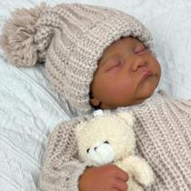 Muñeca Reborn Bebé GUESSBELLY Piel Negra Dormida 48cm para Niños Muñeca Reborn Bebé GUESSBELLY Piel Negra Dormida 48cm para Niños