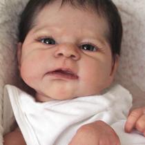 Muñeca Reborn GUESSBELLY 45 cm con Cuerpo de Tela y Accesorios