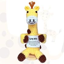 Muñeco de Jirafa de Crochet Hecho a Mano para Apoyo Emocional