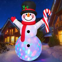 Muñeco de Nieve Inflable de Navidad MICOCAH 244 cm con Decoración LED