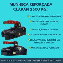 Munheca para Reboque 2.500kg Cladan Alta Resistência, Durabilidade e Segurança Envio Rápido